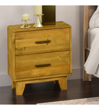 Woodstyle Bedside Table 2 drawers Night Stand Light Brown Colour